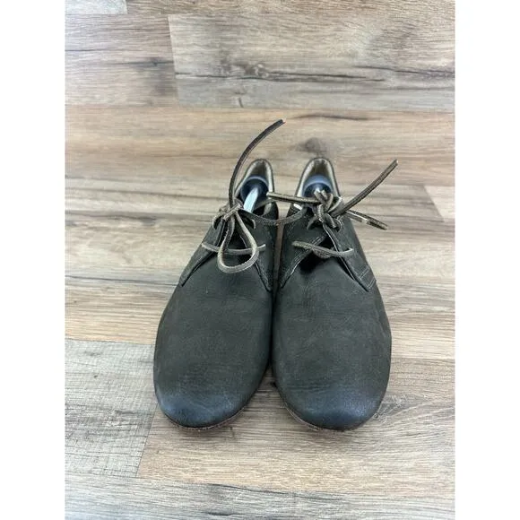 Frye Women’s Leather Jillian Oxford Shoes Olive Green Size 8.5M