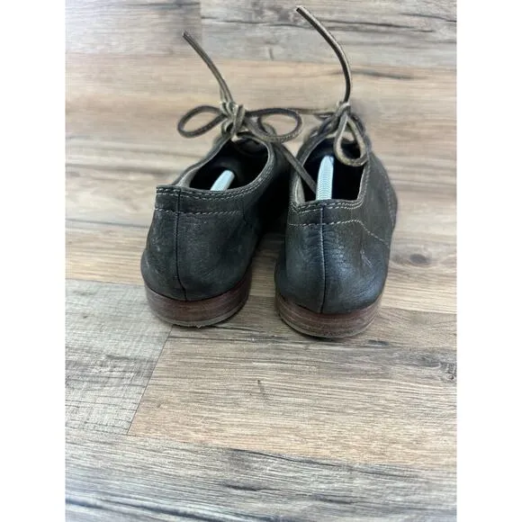Frye Women’s Leather Jillian Oxford Shoes Olive Green Size 8.5M