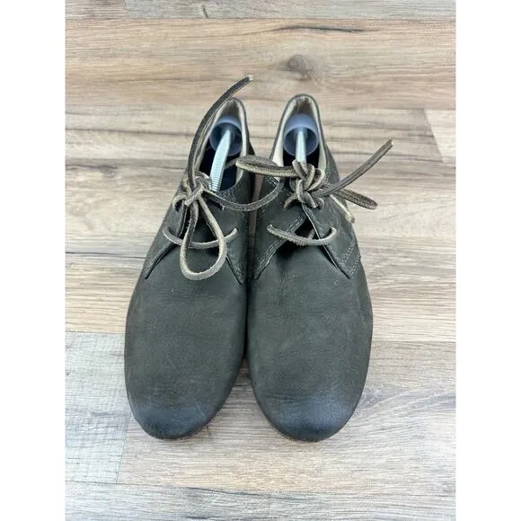 Frye Women’s Leather Jillian Oxford Shoes Olive Green Size 8.5M