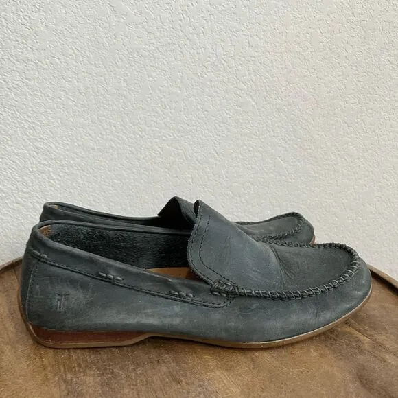 Frye Boots Ash Gray Lewis Venetian Slip-On Loafer Driving Shoes Men's Size 8
