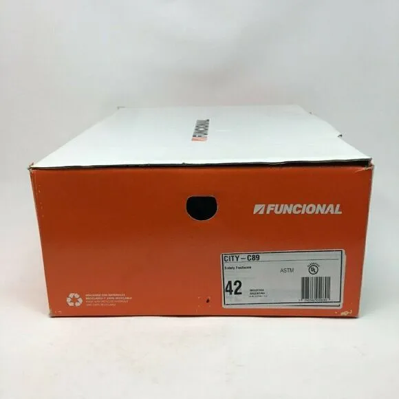 Funcional Men's Shoes Brown Black White Size 10.5 Work Safety Shoes  Alloy Toe
