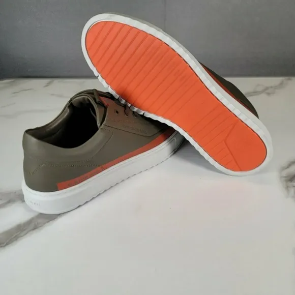 G-Star Raw Men's Rocup-II-LGO-M Sneakers Low-Top Shoes Geen/Orange Size 11