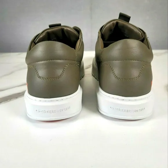 G-Star Raw Men's Rocup-II-LGO-M Sneakers Low-Top Shoes Geen/Orange Size 11