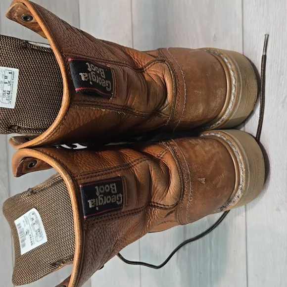 Georgia Boot G8152 8&quot; Barracuda Gold WedgeMens Leather Oil&amp;slip Resistant 8