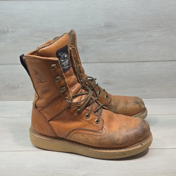 Georgia Boot G8152 8&quot; Barracuda Gold WedgeMens Leather Oil&amp;slip Resistant 8