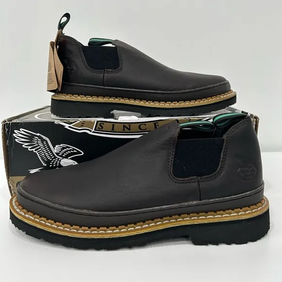 Georgia Giant Romeo Work Boots GR262 Brown Leather Slip Resistant Men size 11