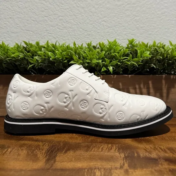 G/Fore G4 GFORE Skull Gallivanter Golf Shoes White Debossed G4MS20EF22 Size 12.5