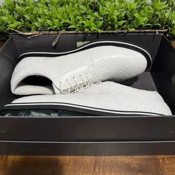 G/Fore G4 GFORE Skull Gallivanter Golf Shoes White Debossed G4MS20EF22 Size 12.5