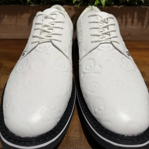 G/Fore G4 GFORE Skull Gallivanter Golf Shoes White Debossed G4MS20EF22 Size 12.5