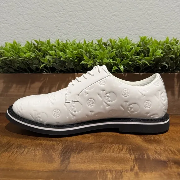 G/Fore G4 GFORE Skull Gallivanter Golf Shoes White Debossed G4MS20EF22 Size 12.5