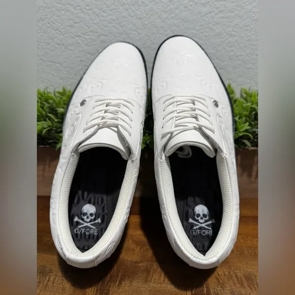G/Fore G4 GFORE Skull Gallivanter Golf Shoes White Debossed G4MS20EF22 Size 12.5