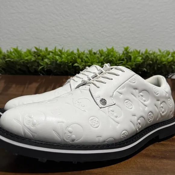 G/Fore G4 GFORE Skull Gallivanter Golf Shoes White Debossed G4MS20EF22 Size 12.5