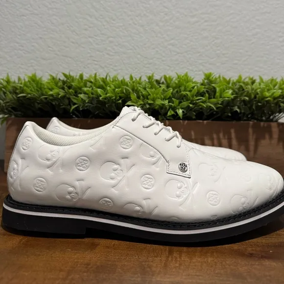 G/Fore G4 GFORE Skull Gallivanter Golf Shoes White Debossed G4MS20EF22 Size 12.5