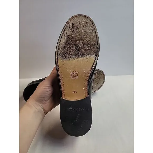 Giorgio Brutini Vegas Loafers Tassel Woven Burgundy Leather‎ Men's Shoes 10D