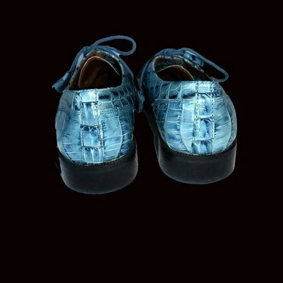 Giorgio Brutini blue leather uppers dress shoes