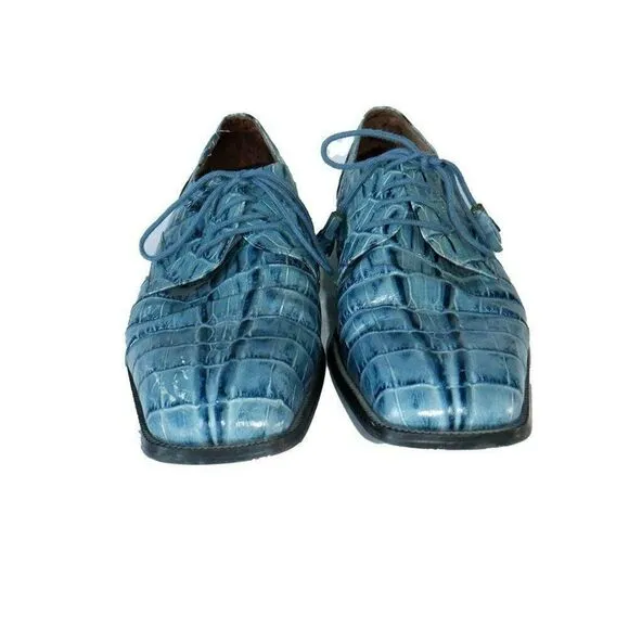 Giorgio Brutini blue leather uppers dress shoes