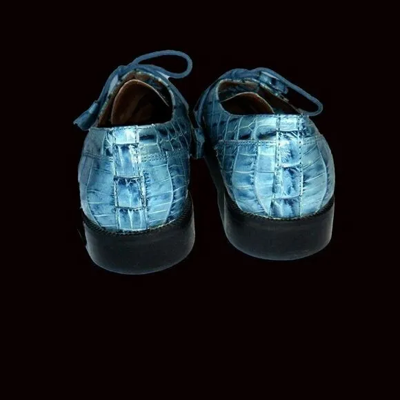 Giorgio Brutini blue leather uppers dress shoes