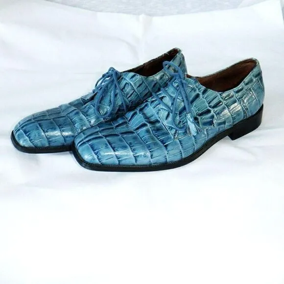 Giorgio Brutini blue leather uppers dress shoes