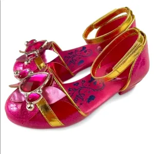 GIRL’S DISNEY PRINCESS AURORA SLEEPING BEAUTY PINK SHOES COSTUME DRESS UP 12T