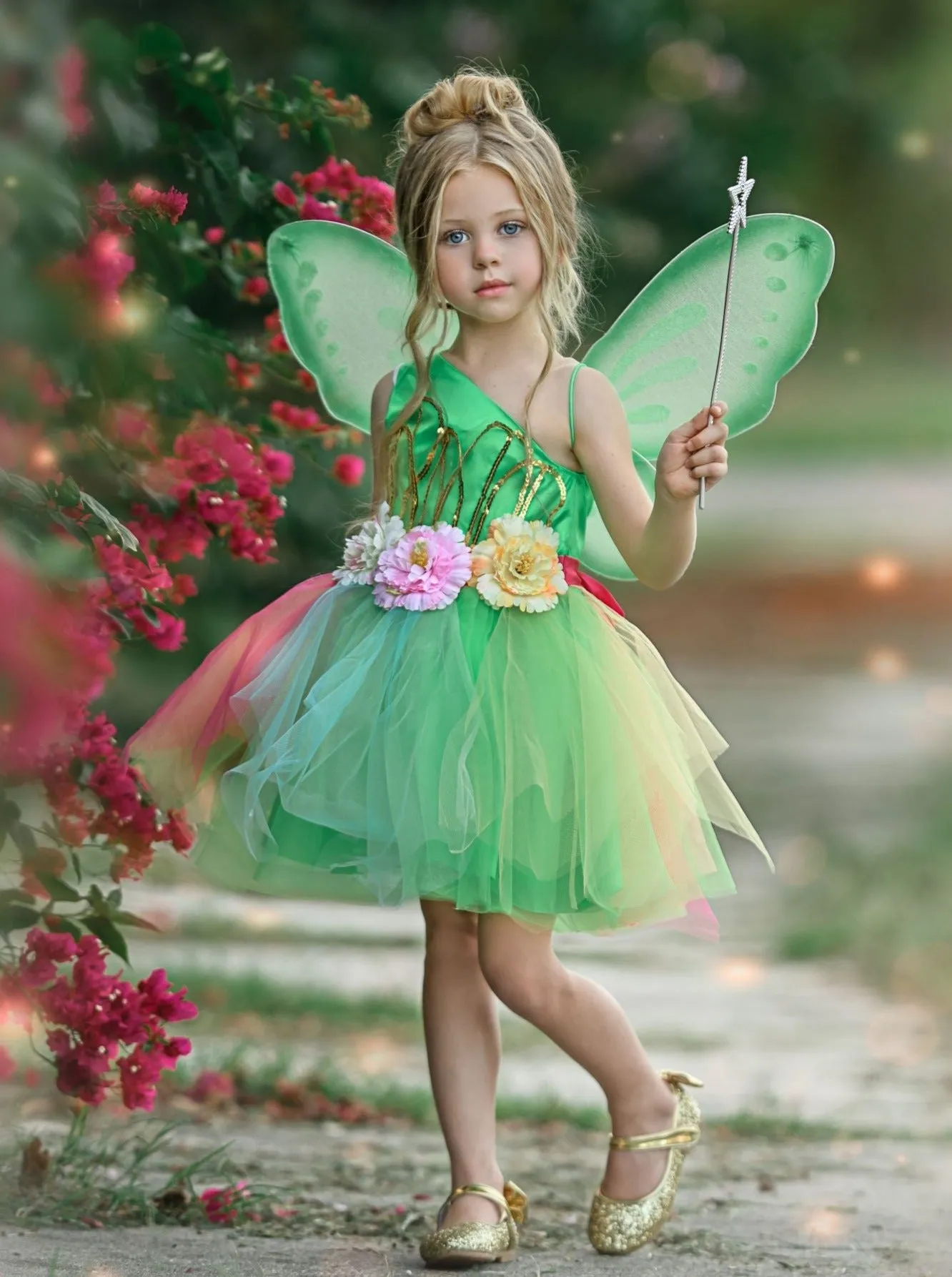 Girls Neverland Fairy Tutu Costume Dress