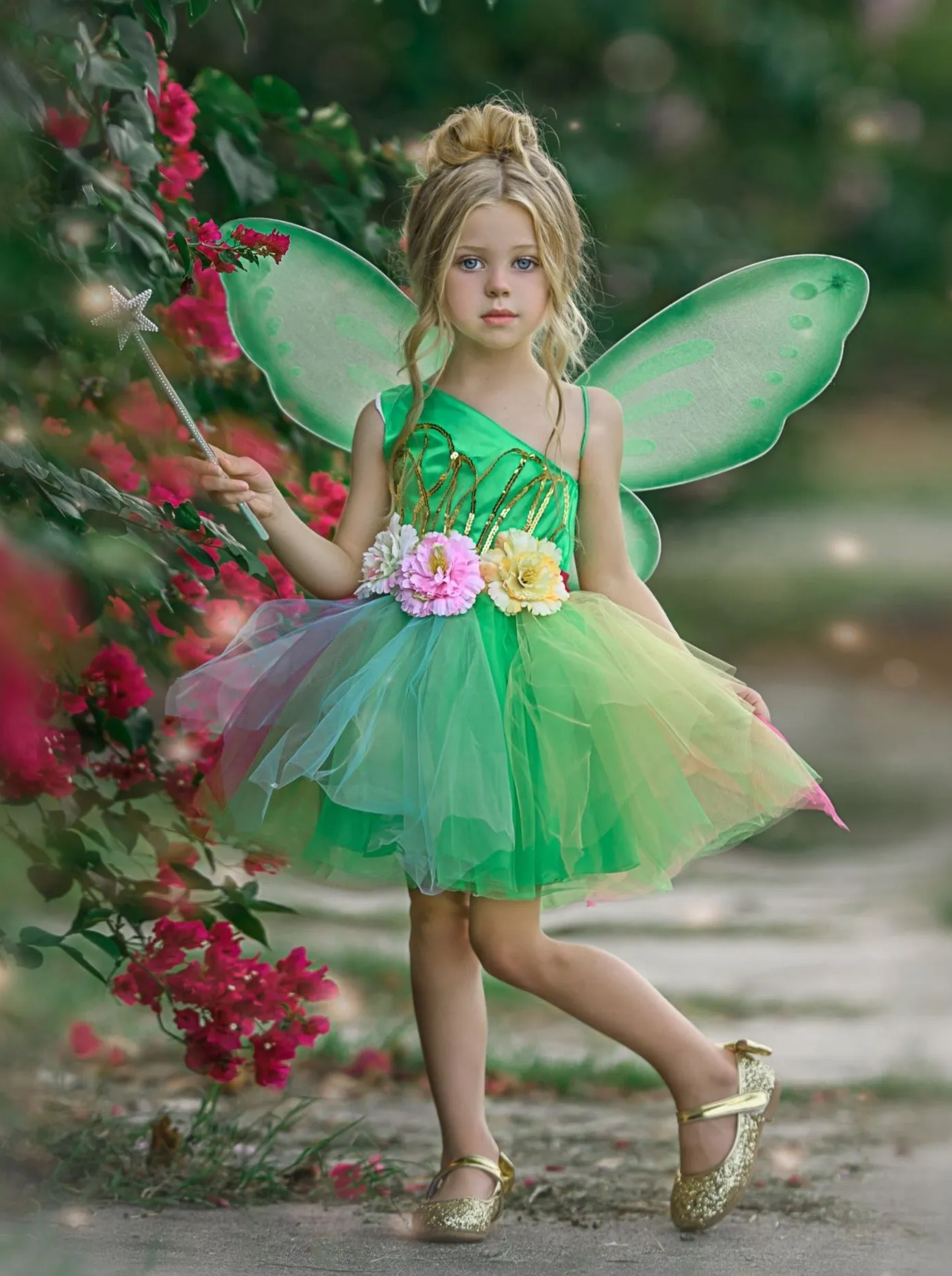 Girls Neverland Fairy Tutu Costume Dress