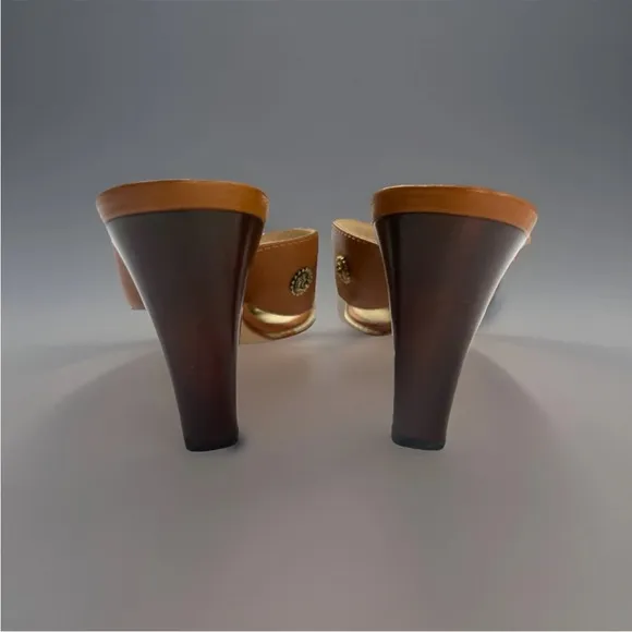 Giuseppe Zanotti Leather Heeled Sandals Jeweled Size 6 brown