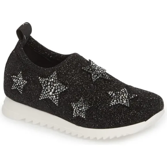 Giuseppe Zanotti Natalie Stars Glitter Slip-On Kids Girls Sneakers, EUR 26
