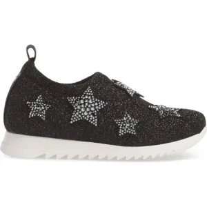 Giuseppe Zanotti Natalie Stars Glitter Slip-On Kids Girls Sneakers, EUR 26