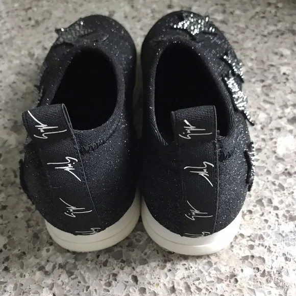 Giuseppe Zanotti Natalie Stars Glitter Slip-On Kids Girls Sneakers, EUR 26