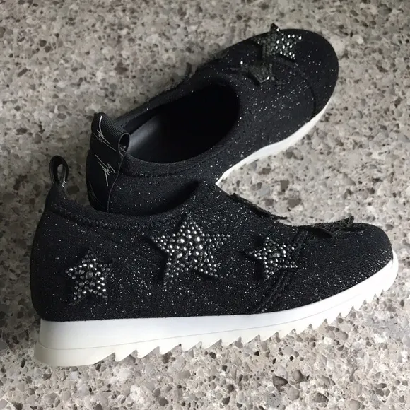Giuseppe Zanotti Natalie Stars Glitter Slip-On Kids Girls Sneakers, EUR 26