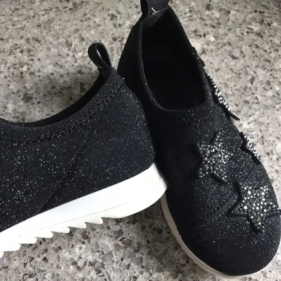 Giuseppe Zanotti Natalie Stars Glitter Slip-On Kids Girls Sneakers, EUR 26