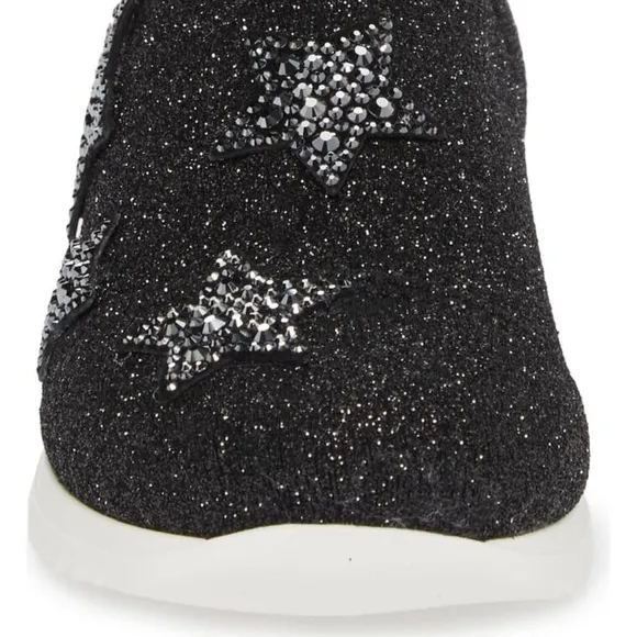 Giuseppe Zanotti Natalie Stars Glitter Slip-On Kids Girls Sneakers, EUR 26