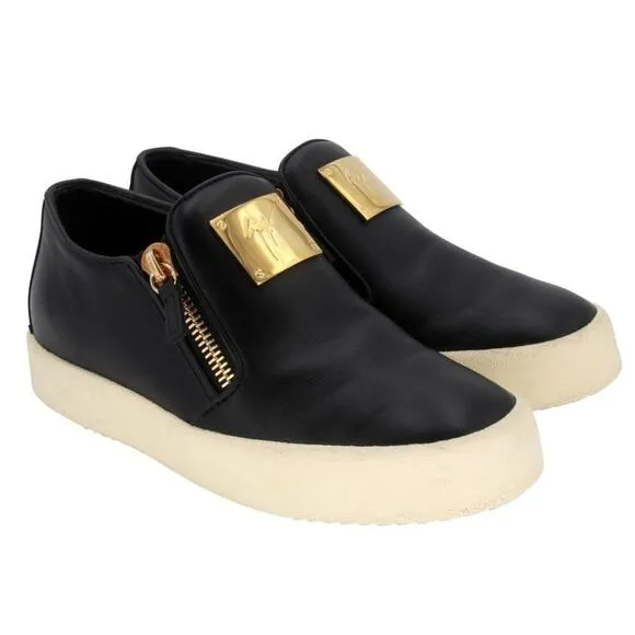 Giuseppe Zanotti Zip Slip-on 38 Leather Sneakers GZ-0208N-0016