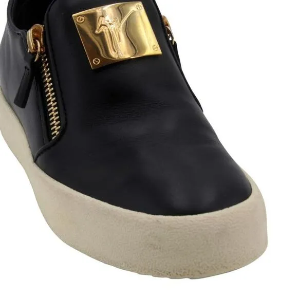 Giuseppe Zanotti Zip Slip-on 38 Leather Sneakers GZ-0208N-0016