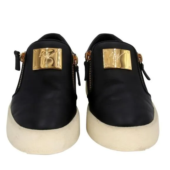 Giuseppe Zanotti Zip Slip-on 38 Leather Sneakers GZ-0208N-0016