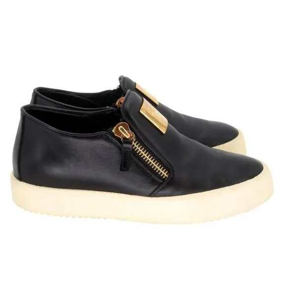 Giuseppe Zanotti Zip Slip-on 38 Leather Sneakers GZ-0208N-0016