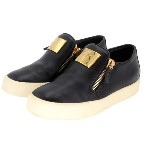 Giuseppe Zanotti Zip Slip-on 38 Leather Sneakers GZ-0208N-0016