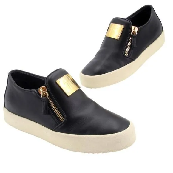 Giuseppe Zanotti Zip Slip-on 38 Leather Sneakers GZ-0208N-0016