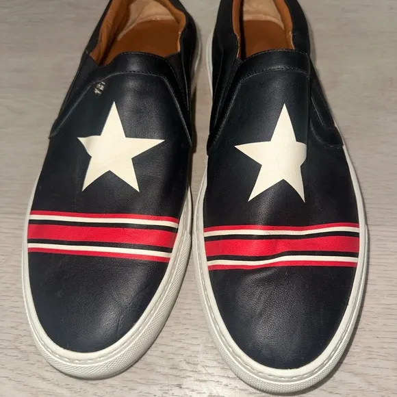 Givenchy Bkack Slip-On Sneakers with Star Design
