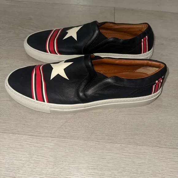 Givenchy Bkack Slip-On Sneakers with Star Design