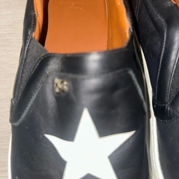 Givenchy Bkack Slip-On Sneakers with Star Design