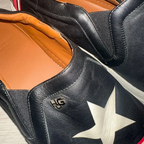 Givenchy Bkack Slip-On Sneakers with Star Design
