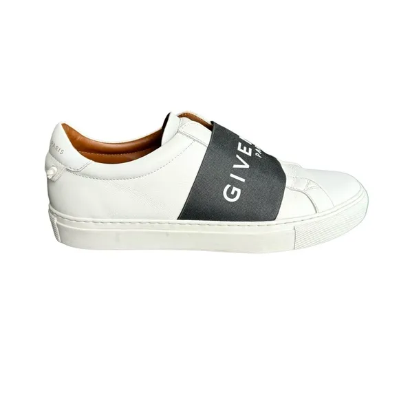 Givenchy City Sport White Leather Low Top Sneakers Slip On Women’s