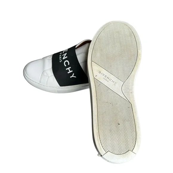 Givenchy City Sport White Leather Low Top Sneakers Slip On Women’s