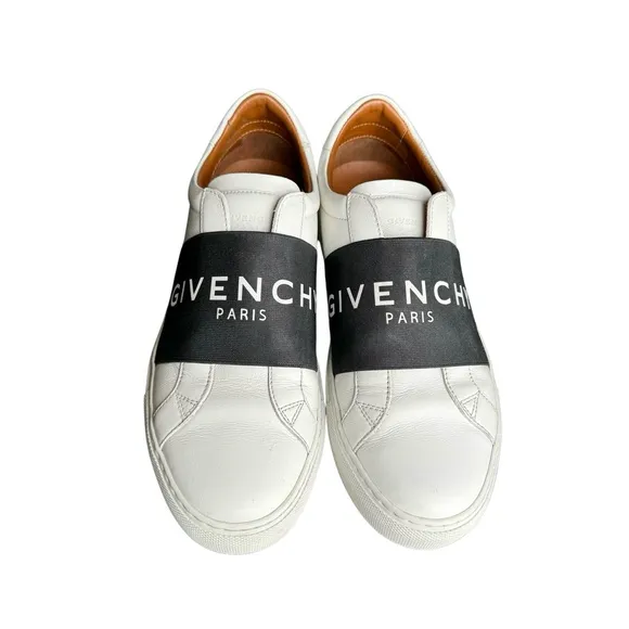 Givenchy City Sport White Leather Low Top Sneakers Slip On Women’s