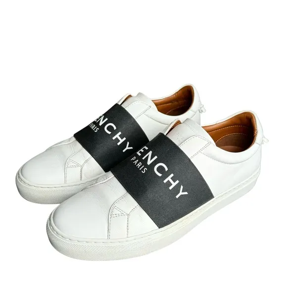 Givenchy City Sport White Leather Low Top Sneakers Slip On Women’s