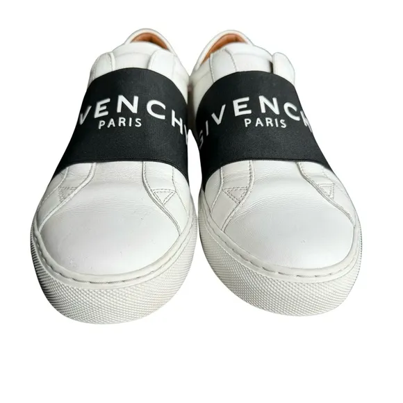 Givenchy City Sport White Leather Low Top Sneakers Slip On Women’s