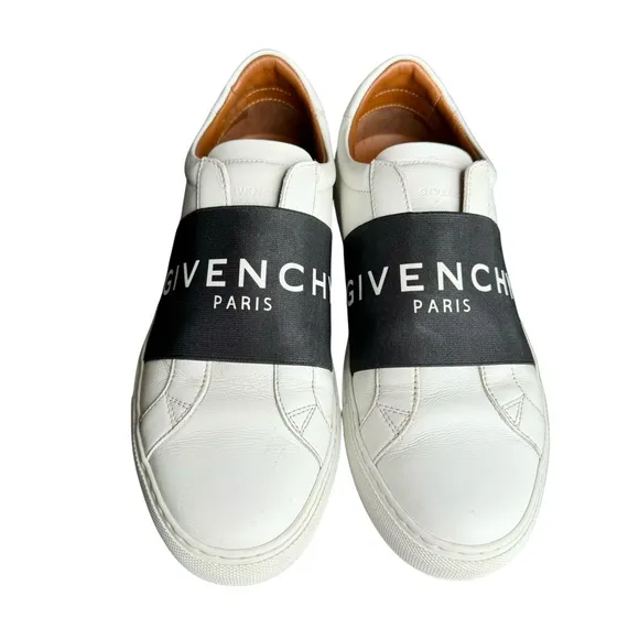 Givenchy City Sport White Leather Low Top Sneakers Slip On Women’s