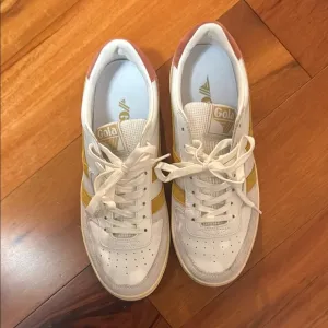 Gola White and Yellow Sneakers