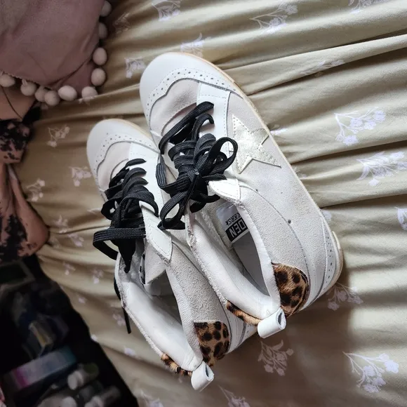Golden Goose MID/STAR White Sneakers